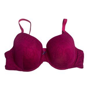 Cacique Lightly Lined T-Shirt Bra Pink Floral 2021 Women's Plus Size 46D